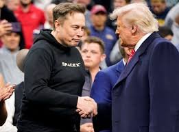 Musk vows to stay Trump’s ‘friend’ in bizarre black-eyed farewell